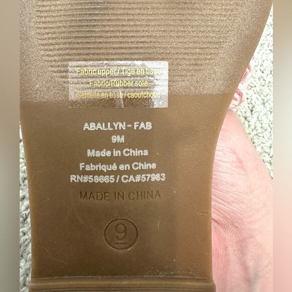 ABOUND | Pink Woven Slide Sandals Women’s Braided Summer Flats | Size 9 - Picture 6 of 6